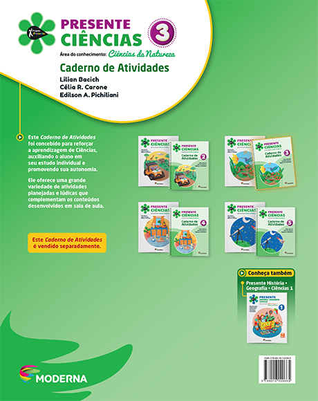 Caderno - Presente Ciências 3 - verso